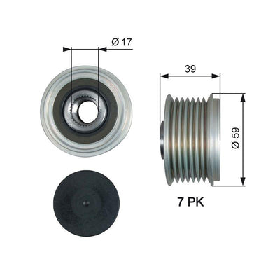 Gates OAP7189 Alternator Bearing Nissan Navara 3.0 dCi 4Wd 10 Qashqai 1.6 07 — Starting & Charging
