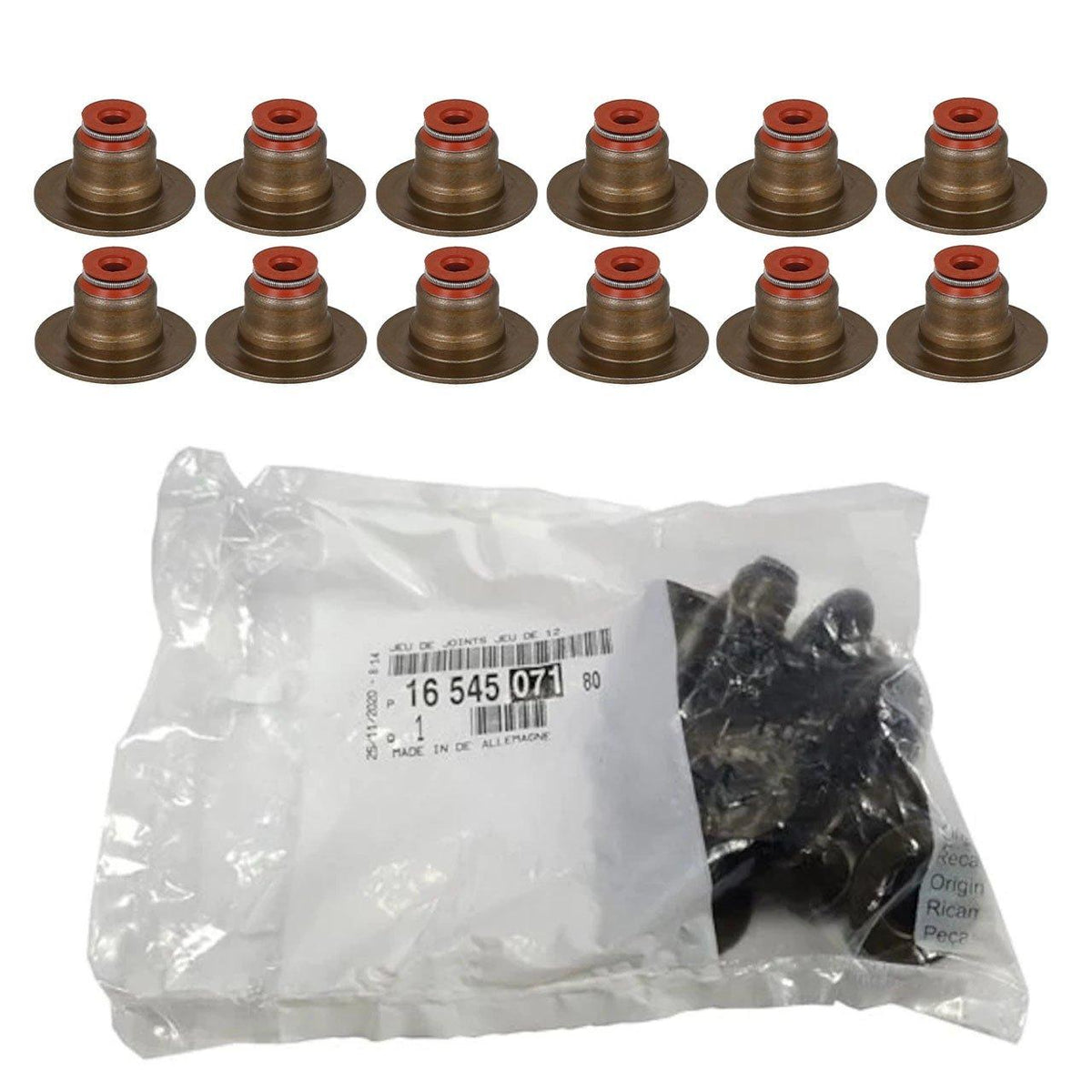 Peugeot Valve O-Ring Set - Original 12 Piece Set for 2008 1.2 Engines — Pistons & Rotating