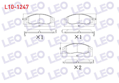 LEO L10-1247 Brake Pad Front with Wear Indicator Nissan Pick Up (D22) 2.5 DI 4Wd 1998-/ Np300 Skystar 2.5 dCi 20 — Brake Pads