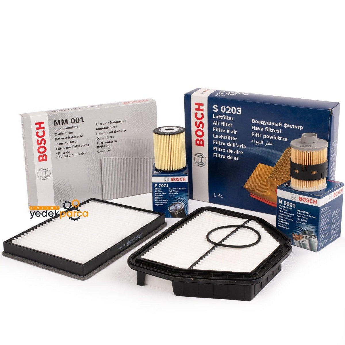 Bosch Chevrolet Captiva C100 2.0D Scheduled Service Filter Set Product 2007-2011 — Maintenance & Service Kits