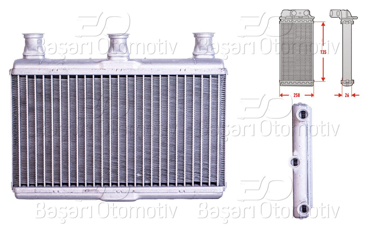 Wisco 3143241-00 Heater Core Brazing 140X260 mm BMW 5 520 D 520 I 523 I Touring 530 I 2001 > — Heater & Blower
