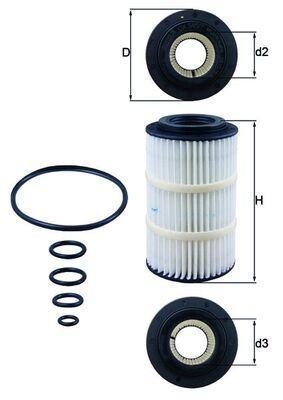 Mahle OX345-7D Oil Filter W203 00>07 Cl203 02>08 C219 04>10 W211 02>08 W220 98>05 W221 05>13 W163 98>05 — Oil Filters