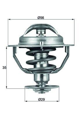 Mahle TX7382D Thermostat 82°C Toyota Corolla/Yaris/Avensis/Auris 1.4-2.0 D-4D, Mini R50 D — Water Pump & Thermostat