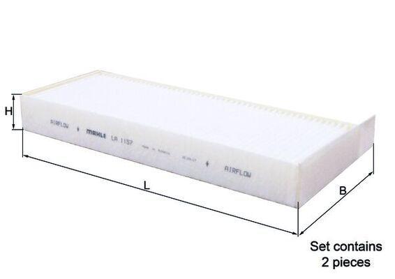 Mahle LA1157-S Cabin Air Filter Peugeot 308 II 301 208 508 II Astra L