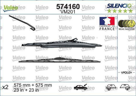 Valeo 574160 Silencio Vm201 (X2) (575 + 575 mm) Saab9.5