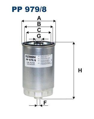 Filtron PP979-8 Diesel Filter Hyundai Santa Fe III 2.0/2.2 CRDi 12-15 Kia Sorento II 2.0/2.2 CRDi 09-