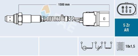 FAE 75351 Lambda Sensor VW Golf 4-Bora-A3-Toledo BFQ 1.6 97-04 — Oxygen & Air-Fuel