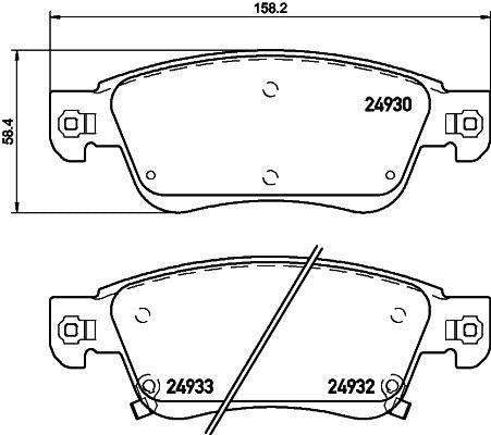 Brembo P56080 Brake Pad Front Low-Met Nissan — Brake Pads