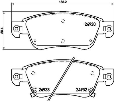 Brembo P56080 Brake Pad Front Low-Met Nissan — Brake Pads