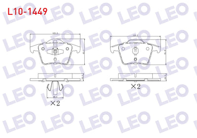 LEO L10-1449 Brake Pad Rear Volvo Xc90 I 2.5 T 2002-2014 — Brake Pads