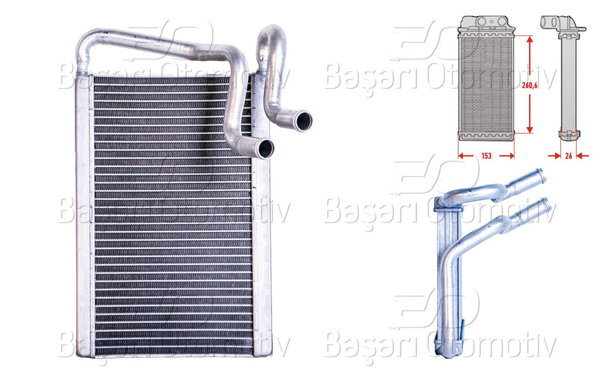 Wisco 3143540-00 Heater Core Brazing Mt-At 270X154 mm Hyundai H 1 Cargo 2.0 CRDi 08 > — Heater & Blower
