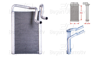 Wisco 3143540-00 Heater Core Brazing Mt-At 270X154 mm Hyundai H 1 Cargo 2.0 CRDi 08 > — Heater & Blower