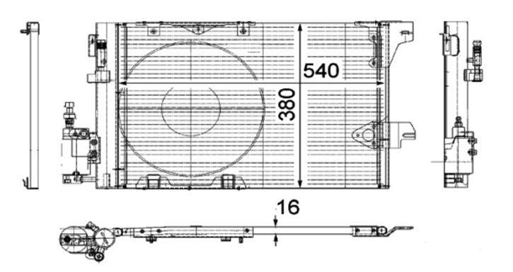 MGA 82141 A/C Condenser-(Opel: Astra G Zafira 98-02) — Condensers & Evaporators