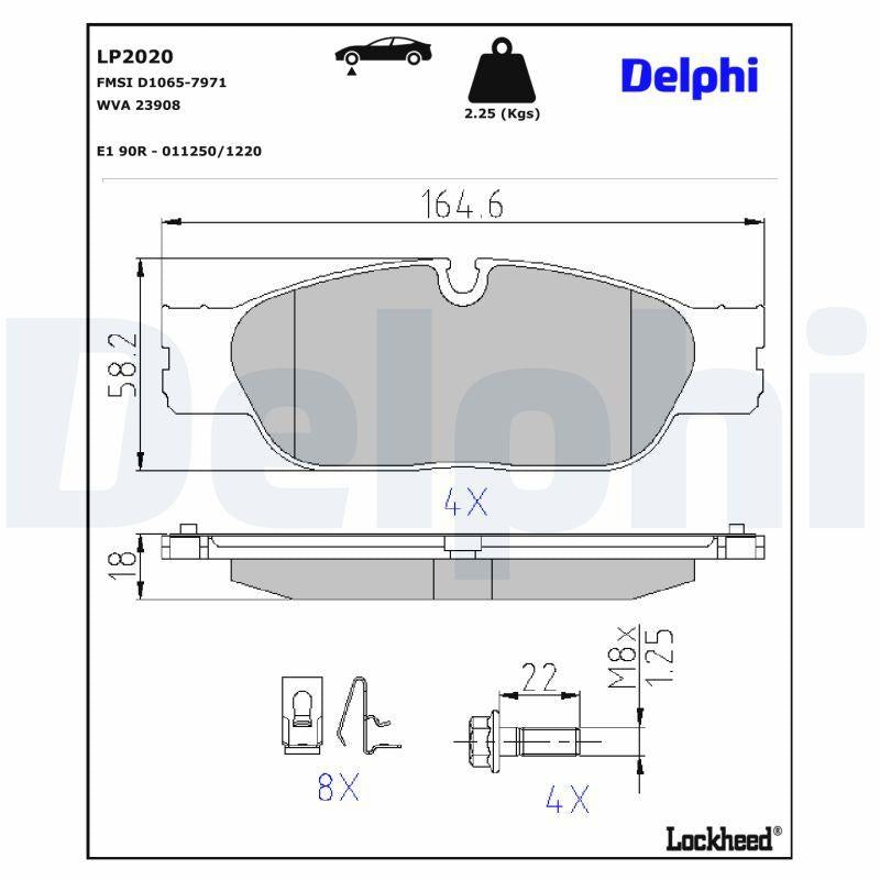 Delphi LP2020 Brake Pad