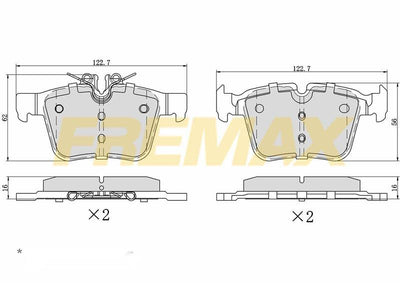 Fremax FBP-2001 Rear Brake Pad (Corbon Formula) Mercedes W205 2013 > — Brake Pads