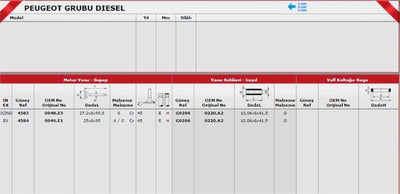 Güneş 4583-4584 Valve Set Opel Vivaro C Zafira Gradland Boxer Jumper 2.0 13 > — Valvetrain