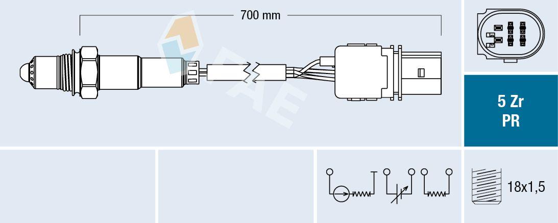 FAE 75034 Oxygen Sensor Golf Passat Touran Octavia Leon A3 2.0Tdi — Oxygen & Air-Fuel