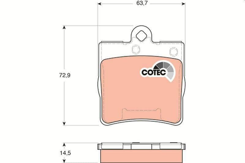 TRW GDB1545 Rear Brake Pads for Various Mercedes Models