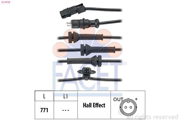 Facet 210156 ABS Sensor Cable Front Left & Right Renault Megane II — Brake Sensors & ABS