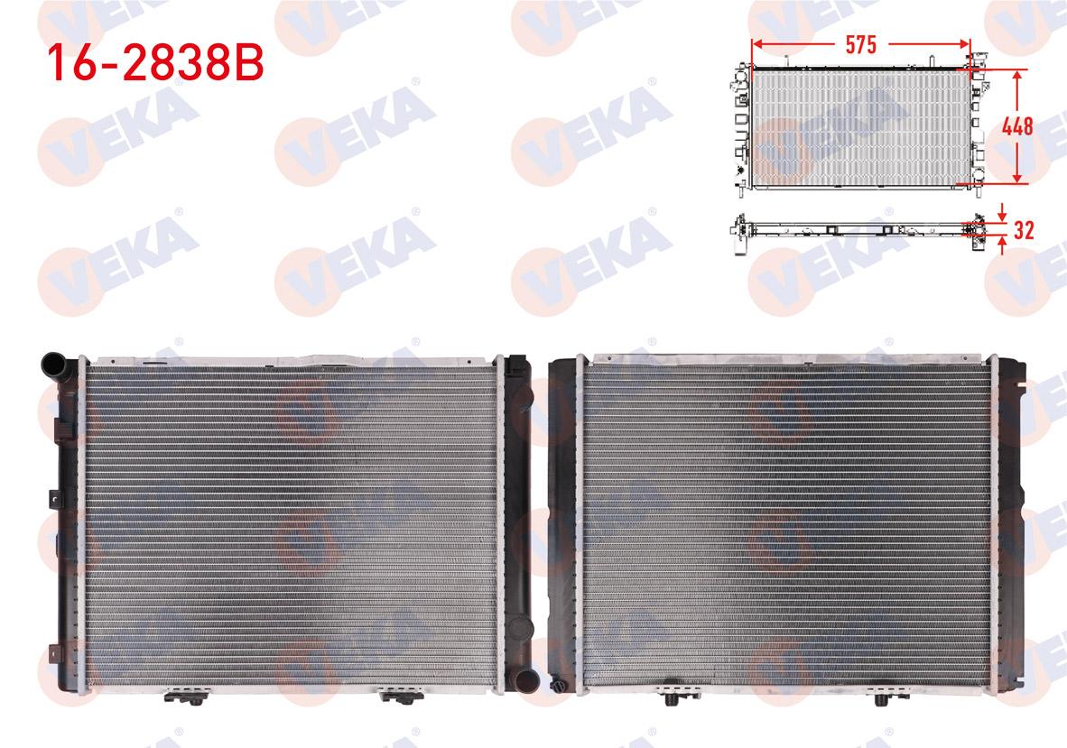 Veka 16-2838B Su Radiator Brazing Mercedes 190 (W201) E 2.3 M-T Ac + 1982-1993 — Radiators & Fans