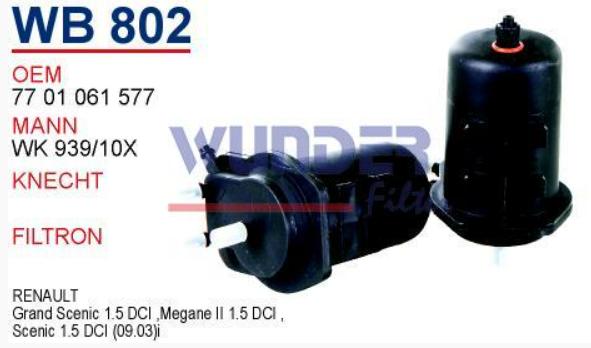 Wunder Renault Megane 2 2002-2009 1.5 dCi Diesel Filter — Fuel Delivery