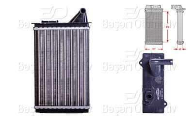AUTOLUX 3143010-22 Heater Core Mechanical 216X157 mm Fiat Uno 70 1988 > — Heater & Blower