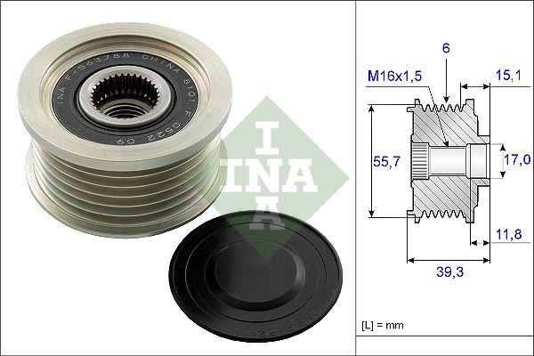 INA 535024910 Alternator Pulley Ssangyong Actyon Sport 2.0 2011-> Korando 2012->