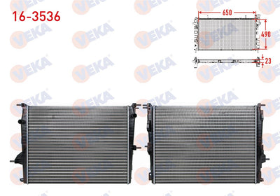 Veka 16-3536 Water Radiator Mechanical Renault Fluence (L30) 1.6 16V M-T Ac + 2009 — Radiators & Fans
