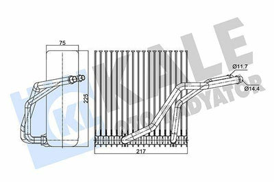 KALE Evaporator 350145 - Compatible with Golf IV, Bora and 4 more models — Condensers & Evaporators