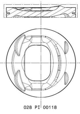 Mahle 028PI00118002 Motor Piston Ring Golf 5 /6-Jetta III-Passat-A1-A3-Altea-Leon-Toledo-Octavia 1.4 TFS — Pistons & Rotating