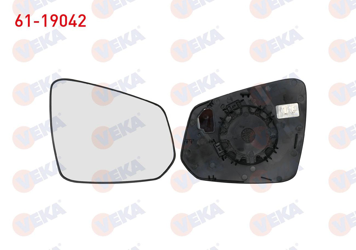 Veka 61-19042 Ford Courier 2024 Model onwards Mirror Glass Right Pair Acılı Heated — Mirrors