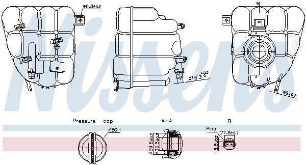 Nissens 996255 Spare Su Tank with Cover VW Touareg Porsche Cayenne