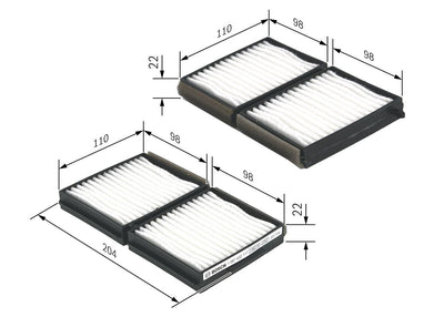 Bosch 1987432117 Cabin/Cabin Air Filter Mazda Familia 323 98-02 626 97-02 — Air & Cabin Filters