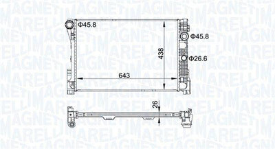 Magneti Marelli 350213161300 Water Radiator W204 M271-646 07-13 — Radiators & Fans