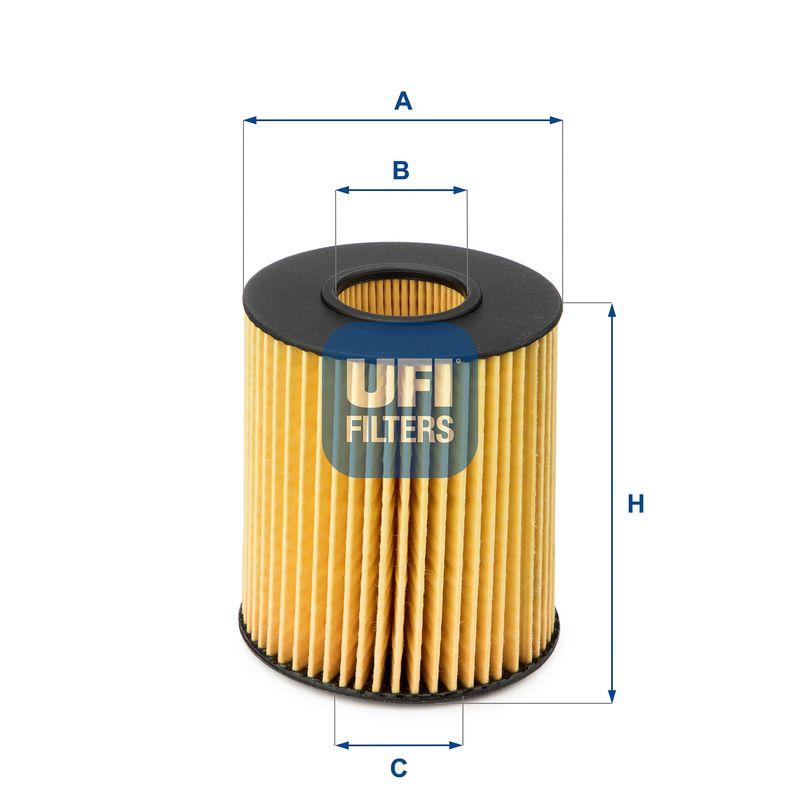 Ufi 25.151.00 Oil Filter Hyundai Accent Era/Blue/i20/i30/Ceed/Tucson Kia Carens/Rio CRDi