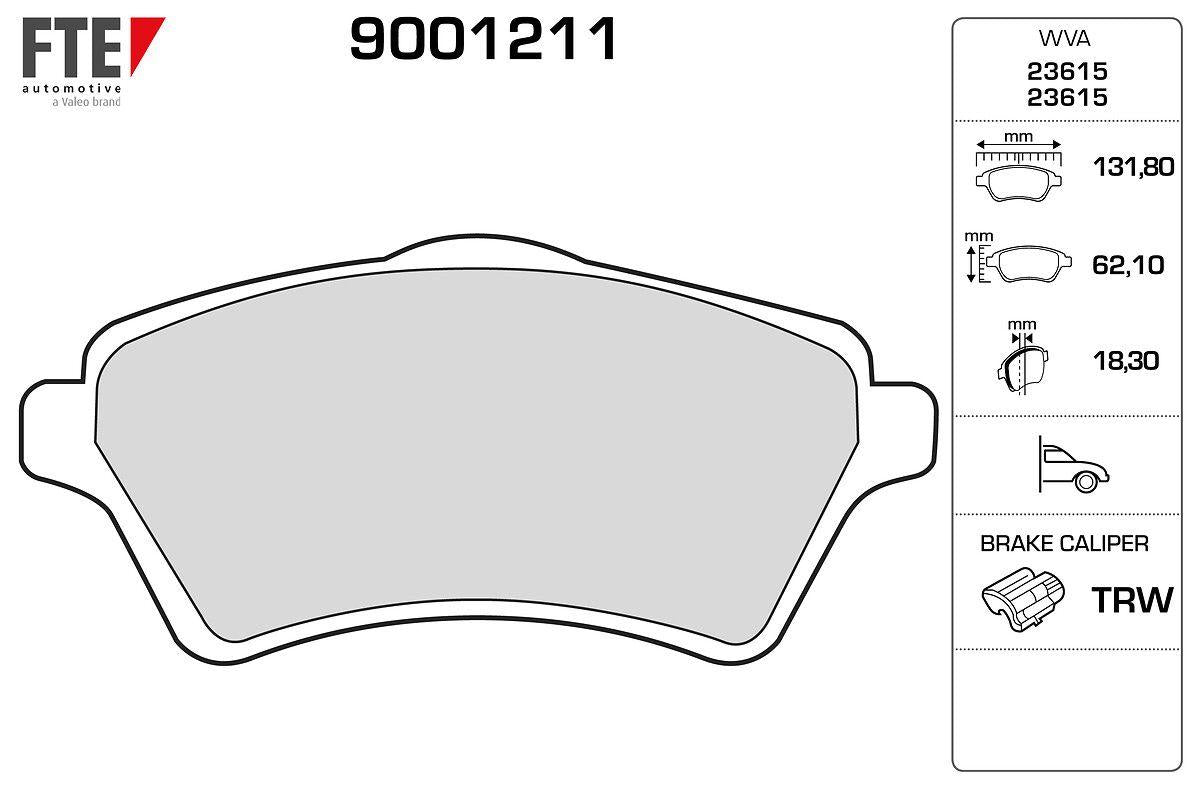 Fte 9001211 Brake Pad Front Freelander I 96-06 — Brake Pads