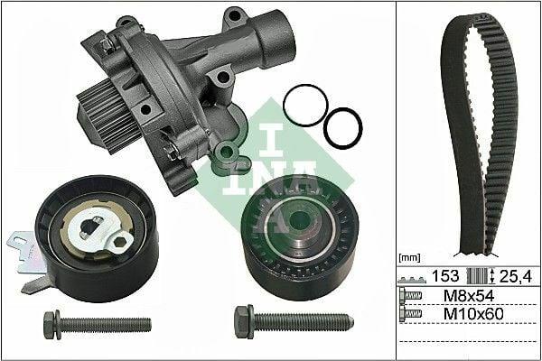 INA 530047130 - Timing Belt & Water Pump Set — Water Pump & Thermostat