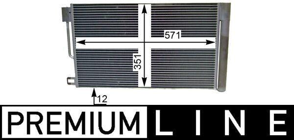 Mahle AC367000P A/C Condenser (Kondenser) 06-Corsa.D-Fiorino-G.Punto 1.2-1.4 16V *Z12xep-Z14xep* — Condensers & Evaporators