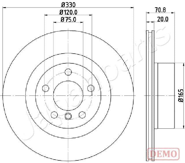 Japan Parts DP-012C Chery Omoda 5 23 > Tiggo 8 Pro 23 > Rear Brake Disc — Brake Rotors & Drums