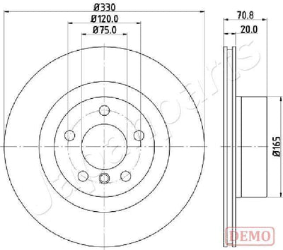 Japan Parts DP-012C Chery Omoda 5 23 > Tiggo 8 Pro 23 > Rear Brake Disc — Brake Rotors & Drums