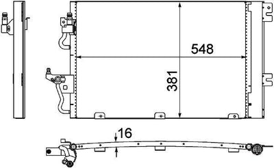 MGA 82136 A/C Condenser-(Opel: Astra H 1.4 1.8 /Zafira A-B 04 -) — Condensers & Evaporators
