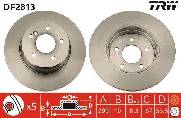 TRW DF2813 Brake Disc Rear for W203 02-07, CL203 02-08 and 3 more models — Brake Rotors & Drums