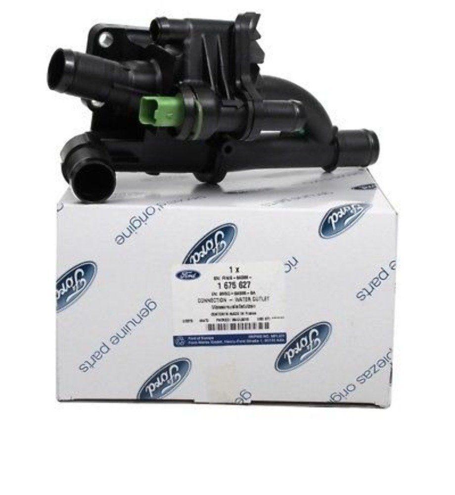 Ford Fiesta Thermostat Complete Assembly - Compatible with 2012-2018 Models — Water Pump & Thermostat