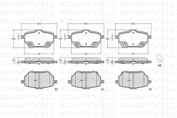 Kraftvoll 07010441 Rear Brake Pad Toyota Corolla 1.6 Gasoline 19 > Yaris Cross 1.5-1.5 Hybrid 20 > — Brake Pads
