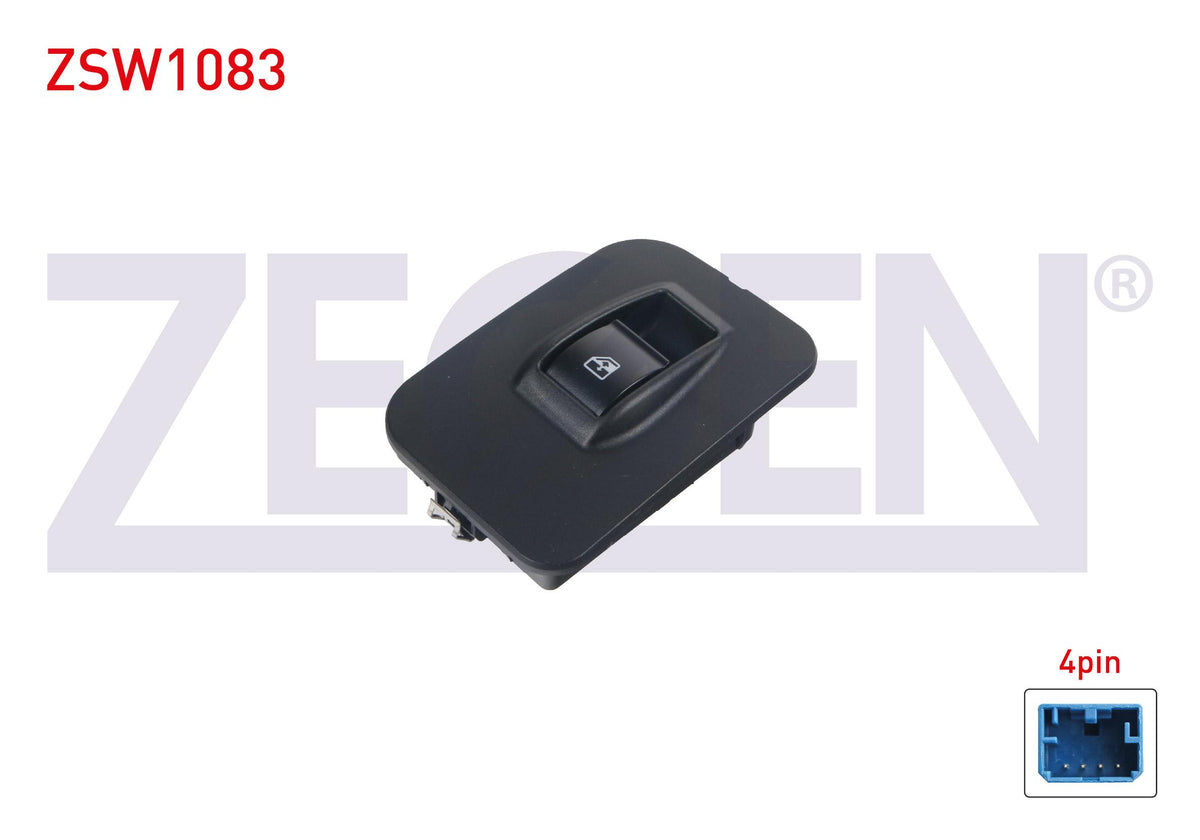 Zegen ZSW1083 Glass Release Switch Single with Frame Orange Light 4 Pin Fiorino-Nemo-Bipper 2007