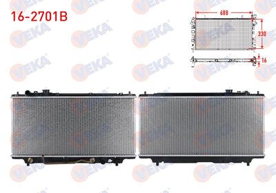 Veka 16-2701B Water Radiator Brazing Mazda 323 1.5 A-T 1993-1999 — Radiators & Fans