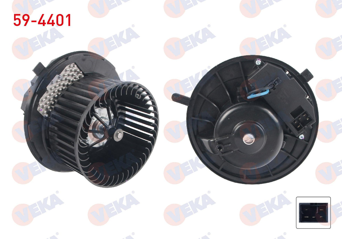 Veka 59-4401 Heater Motor Otm. with A/C Control Unıtelı Seat Leon 2005-2012 / Altea 2004-/ Leon 2005-2012 / Audi A3 2003-2012 / Q3 2011-/ Tt 2006-2013