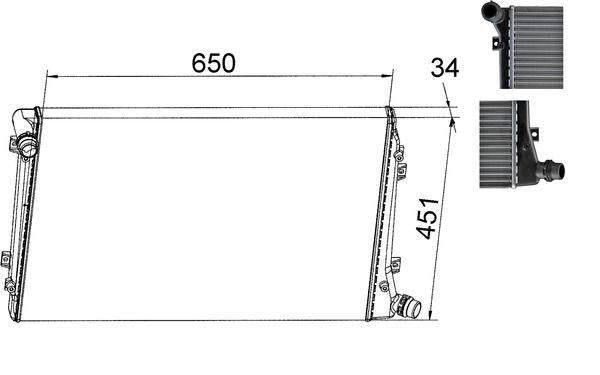 Mahle CR1395000S Radiator Passat Jetta Caddy Golf Octavia 2.0 TDI 04-13 — Radiators & Fans