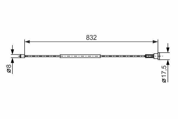 BOSCH Handbrake Cable Rear Right Brake Drum for Corsa C 1.0 1.2 1.3 1.7 — Brake Rotors & Drums