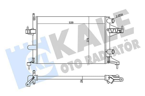 KALE Radiator 356975 for Corsa.C 1.4 16V Z14xe + AC — Radiators & Fans